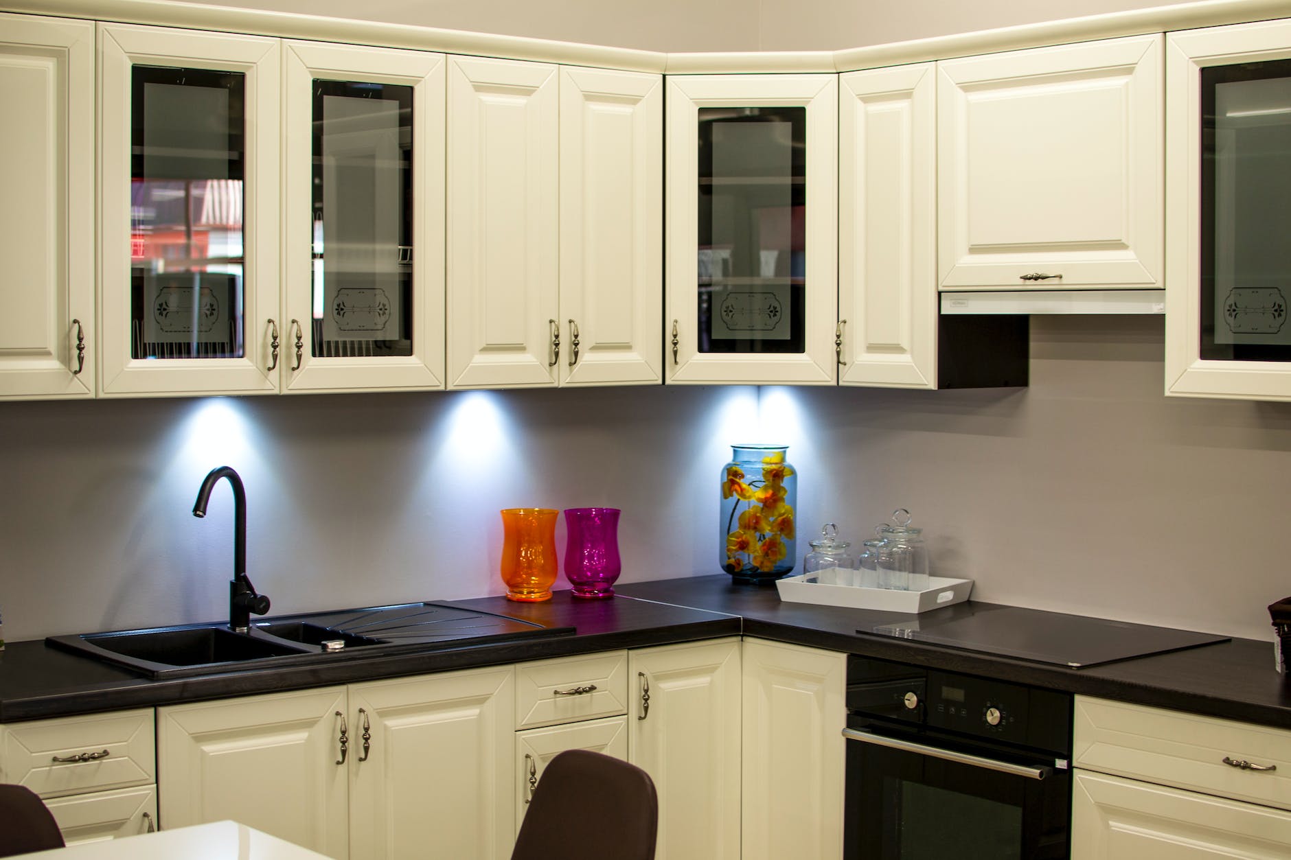 white kitchen cabinet